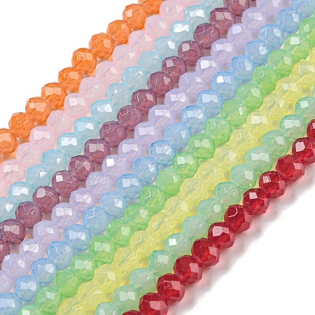 Baking Painted Transparent Glass Beads Strands DGLA-A034-J3mm-B-1