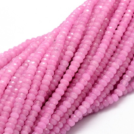 Dyed Natural Malaysia Jade Rondelle Beads Strands G-E316-2x4mm-11-1