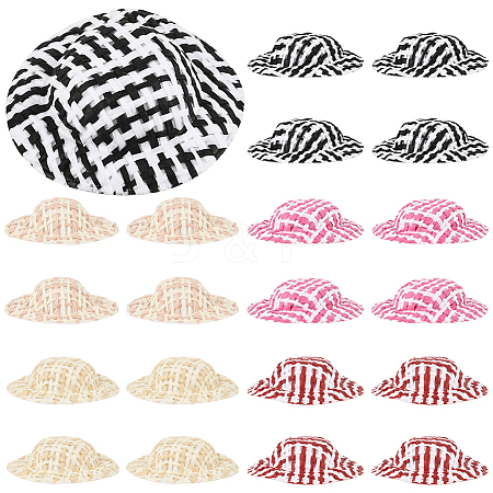 40Pcs Cloth Doll Hat AJEW-SC0031-31A-1