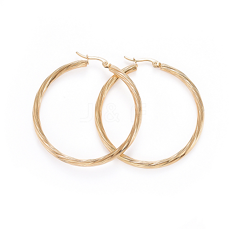 304 Stainless Steel Hoop Earrings EJEW-L232-015G-1