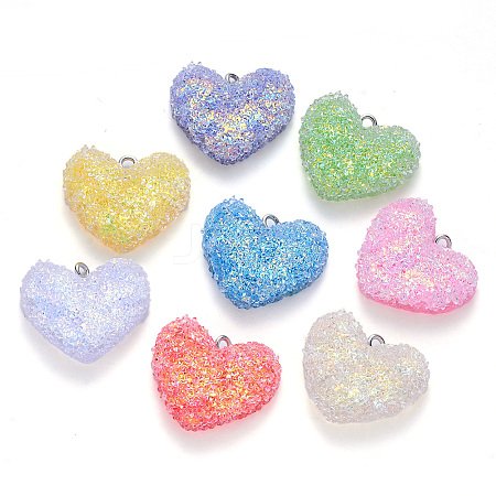 Epoxy Resin Pendants X-RESI-T044-03B-1