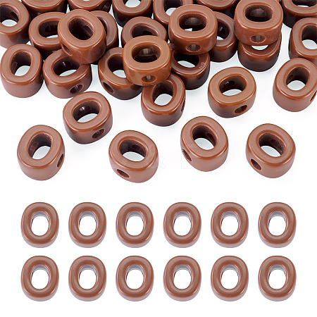 Opaque Acrylic European Beads OACR-TAC0019-006O-1