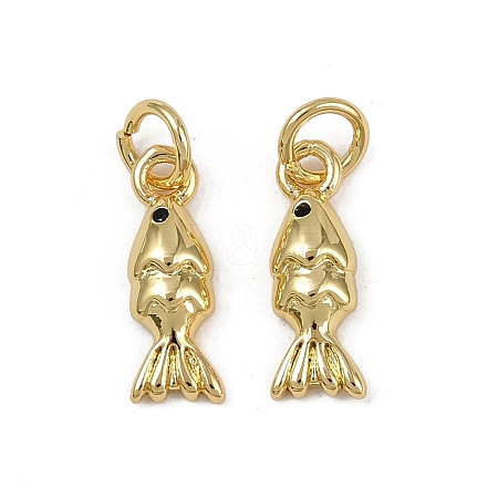 Brass Micro Pave Cubic Zirconia Charms KK-Z120-01G-02-1
