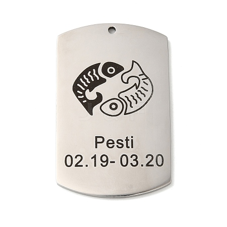 Non-Tarnish 304 Stainless Steel Pendants STAS-C098-01B-P-1