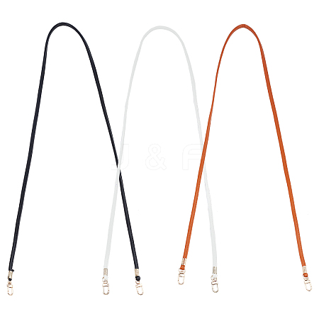 SUPERFINDINGS 3Pcs 3 Colors PU Imitation Leather Fine Bag Straps FIND-FH0005-14-1