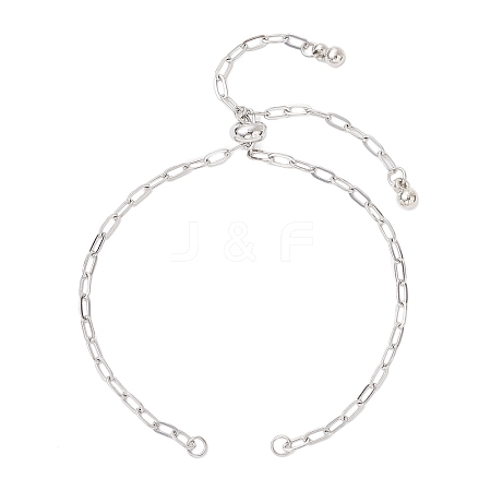 2.5MM 304 Stainless Steel Paperclip Chain Slider Bracelet Making X-AJEW-JB01402-1