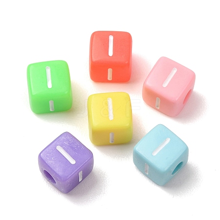 Opaque Acrylic European Beads AC-CBA7A73-01I-1