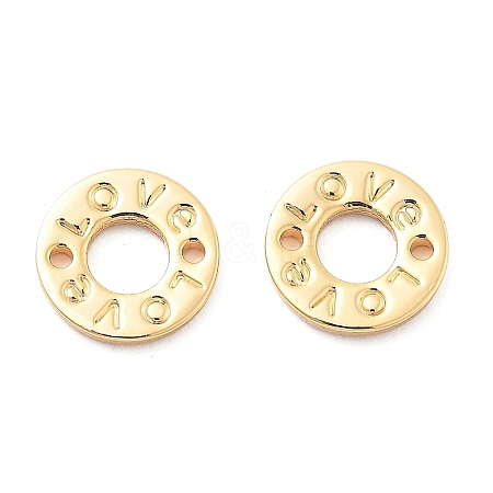 Brass Connector Charms KK-G516-25G-1