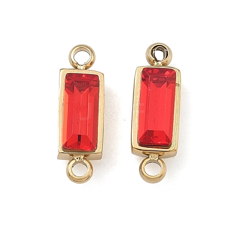 Birthstone 304 Stainless Steel Rhinestone Connector Charms STAS-L022-576G-05-1