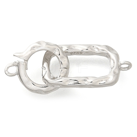 925 Sterling Silver Fold Over Clasps STER-U006-11P-1