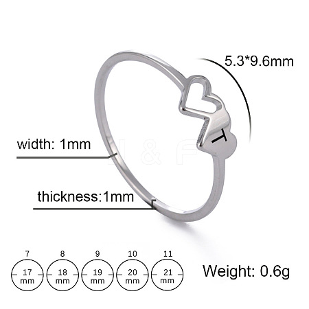 304 Stainless Steel Finger Rings for Women Men FS-WGB974C-61-1