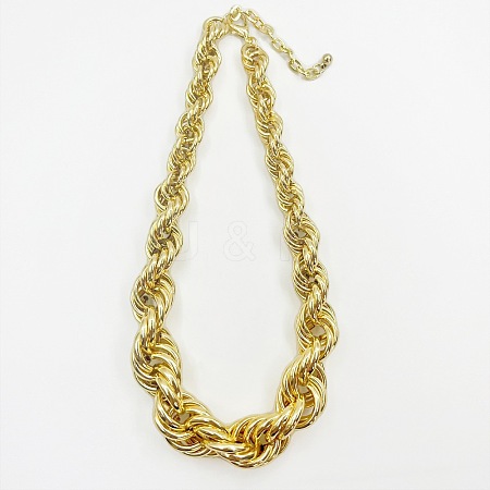 Alloy Twisted Rope Chain Necklaces for Women WG0EC2C-01-1