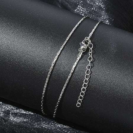 1.2MM 304 Stainless Steel Boston Link Chain Necklaces NJEW-D328-01P-01-1