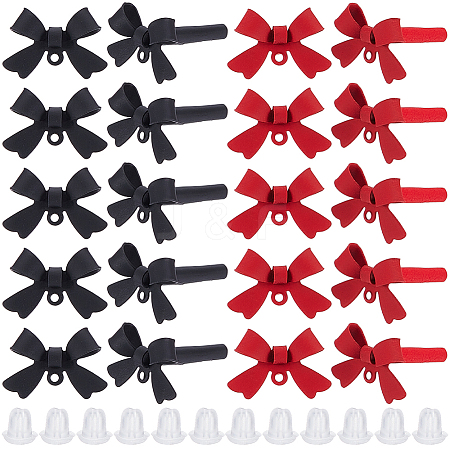 40Pcs 2 Colors Alloy Stud Earring Findings EJEW-SP0001-23-1