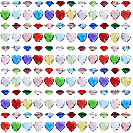 240Pcs 24 Colors Glass Rhinestone Cabochons GLAA-SC0003-23-1