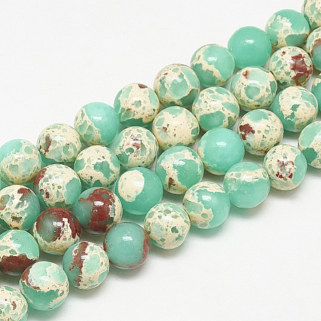 Synthetic Imperial Jasper Beads Strands X-G-S300-41C-8mm-1