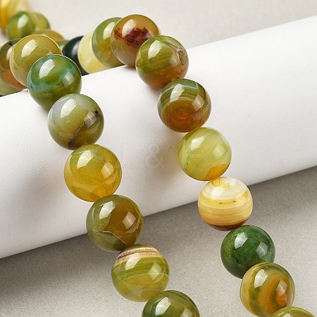 Natural Multi-Color Agate Beads Strands G-A261-B14-14mm-1
