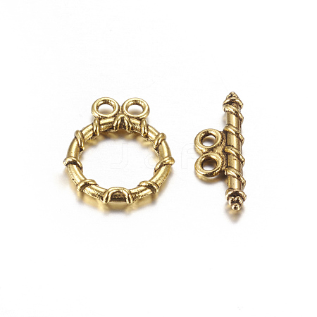 Tibetan Style Alloy Toggle Clasps GLF10797Y-1