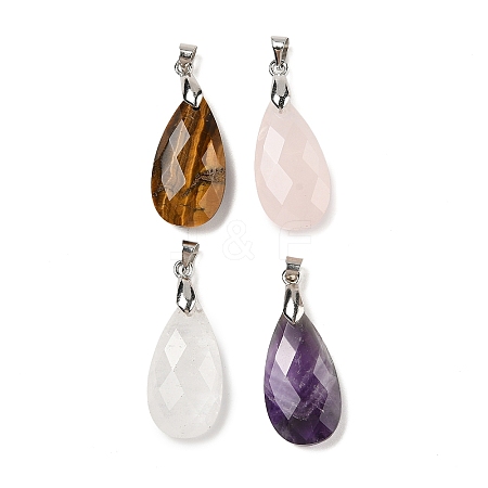 Natural Mixed Gemstone Pendants G-L614-D03-P-1