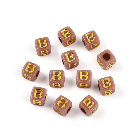 Plating Acrylic Beads OACR-N140-01B-B-1