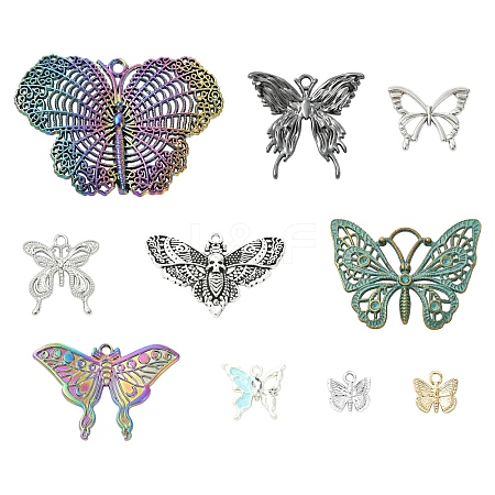10Pcs 10 Styles Alloy Pendants FIND-YW0011-06-1