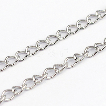 Tarnish Resistant 304 Stainless Steel Curb Chains CHS-O005-17B-1