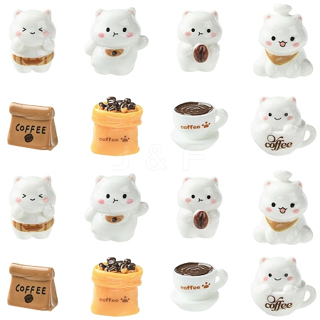 40Pcs 8 Styles Resin Display Decoration AJEW-CJ0001-84-1