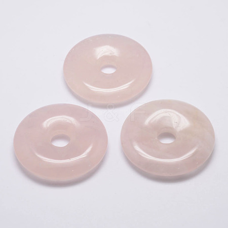 Natural Rose Quartz Big Pendants G-G647-37-1