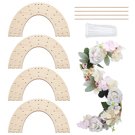 4Pcs Wood Wreath Boards DIY-FG0006-83-1