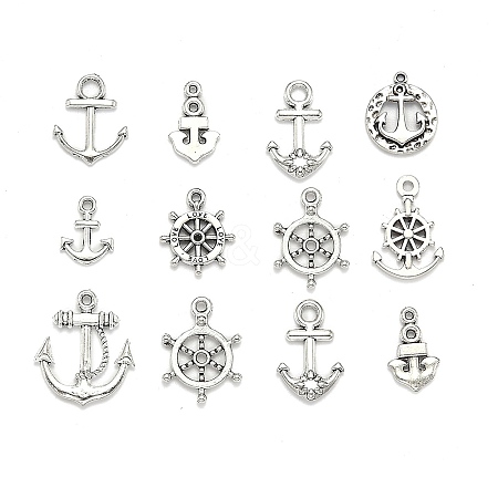 Tibetan Style Alloy Pendants TIBEP-M038-03AS-1