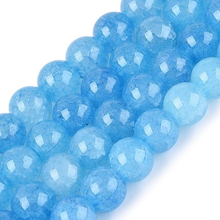 Baking Paint Crackle Glass Beads Strands GLAA-Q106-03A-04-1