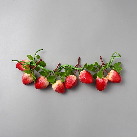 Foam Artificial Strawberry Model HJEW-WH0036-88-1-1