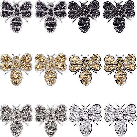Rhinestones Sew on/Iron on Patches DIY-FG0001-38-1