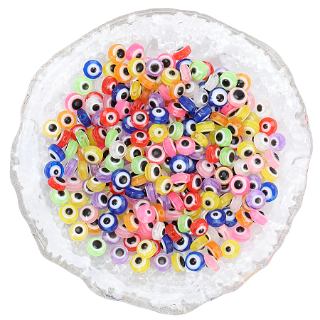 300Pcs Opaque Resin Beads RESI-PA0001-11-1