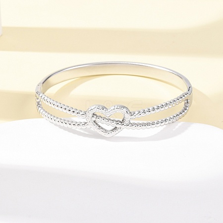 304 Stainless Steel Hinged Bangles for Women BJEW-F527-02P-1