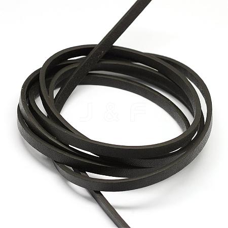 Flat Imitation Leather Cords LC-Q009-01G-1