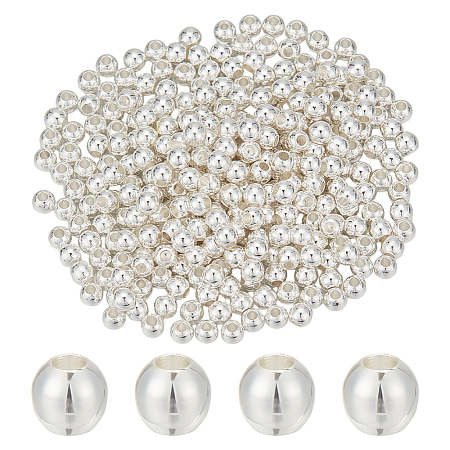 320Pcs Brass Solid Round Beads KK-ME0002-69-1
