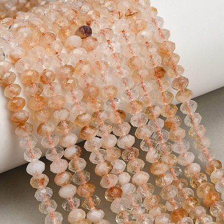 Heated Natural Citrine Beads Strands GG-CBA41EF-B01-6x4mm-1