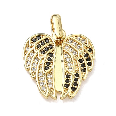 Brass Micro Pave Cubic Zirconia Locket Pendants KK-A293-26B-G-1