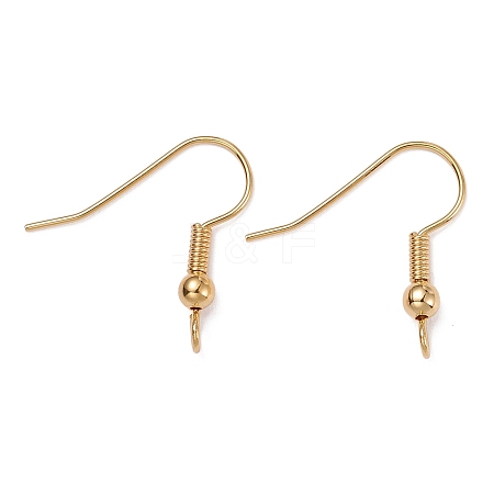 Brass Earring Hooks X-KK-F824-017G-1