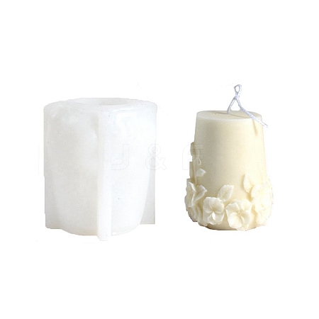 3D Pillar with Flower DIY Candle Silicone Molds DIY-A047-03A-1