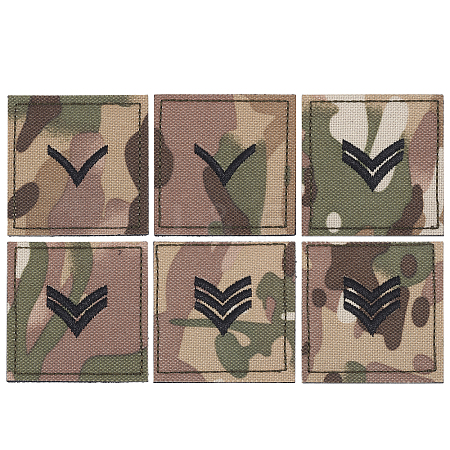 6Pcs 3 Styles Polyester Epaulette Camouflage PATC-FH0001-27A-1