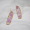 Alloy Epoxy Dried Flower Dangle Earrings FS-WGA8CE8-03-1