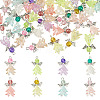 32Pcs 8 Colors Acrylic & Glass Pendants PALLOY-TAC0175-2