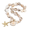 Summer Beach Natural Shell Beaded Necklaces NJEW-A033-02B-G-2