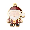 Christmas 304 Stainless Steel Enamel Pendants LS-STAS-B112-02G-04-1