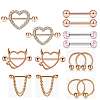 304 Stainless Steel Nipple Rings Sets WG90D56-03-1