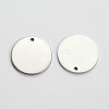 Tarnish Resistant Flat Round 201 Stainless Steel Stamping Blank Tag Pendants LS-STAS-L166-04-1