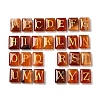 26Pcs Natural Carnelian Healing Rectangle with Letter A~Z Display Decorations G-K335-07C-1