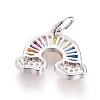 Brass Micro Pave Cubic Zirconia Pendants LS-ZIRC-G166-26P-2